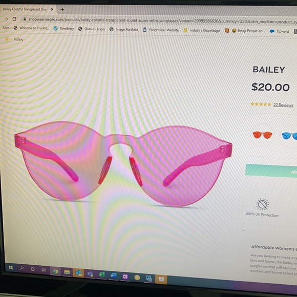 Rose colored lucite sunglasses 😎 - Picture 7 of 7